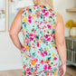 Lizzy Tank Dress in Emerald Tropical Floral