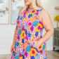 Lizzy Tank Dress in Hot Pink Mixed Floral