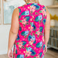 Lizzy Tank Dress in Hot Pink Tropical Floral