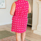 Lizzy Tank Dress in Magenta Floral Tile
