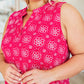Lizzy Tank Dress in Magenta Floral Tile