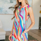 Lizzy Tank Dress in Multi Mod Stripe