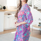 Lizzy Dress in Purple and Aqua Paisley
