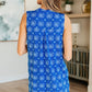 Lizzy Tank Dress in Royal Floral Tile