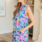 Lizzy Tank Dress in Royal Tropical Floral