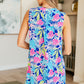 Lizzy Tank Dress in Royal Tropical Floral