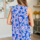 Lizzy Tank Dress in Royal and Pink Palm