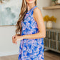 Lizzy Tank Dress in Royal and Pink Palm