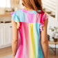 Lizzy Flutter Sleeve Top in Ombre Rainbow