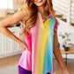 Lizzy Flutter Sleeve Top in Ombre Rainbow