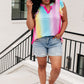Lizzy Flutter Sleeve Top in Ombre Rainbow