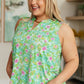Lizzy Tank Top in Mint Multi Fireworks