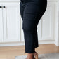 Lizzy High Rise Control Top Wide Leg Crop Jeans in Black