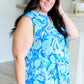 Lizzy Tank Top in Blue Mix Paisley