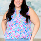 Lizzy Tank Top in Blue Spring Floral