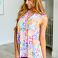 Lizzy Tank Top in Magenta and Orange Pineapple