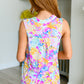 Lizzy Tank Top in Magenta and Orange Pineapple