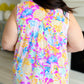 Lizzy Tank Top in Magenta and Orange Pineapple