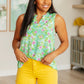 Lizzy Tank Top in Mint Multi Fireworks