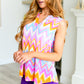 Lizzy Tank Top in Orange Multi Chevron