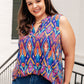 Lizzy Tank Top in Royal and Purple Deco