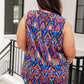 Lizzy Tank Top in Royal and Purple Deco