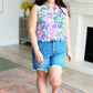 Lizzy Tank Top in Teal and Purple Pineapple