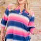Lizzy Top in Blue and Pink Haze