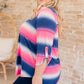Lizzy Top in Blue and Pink Haze
