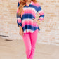 Lizzy Top in Blue and Pink Haze