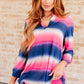Lizzy Top in Blue and Pink Haze