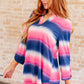 Lizzy Top in Blue and Pink Haze