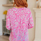 Lizzy Top in Blue and Pink Paisley