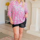 Lizzy Top in Blue and Pink Paisley