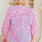 Lizzy Top in Blue and Pink Paisley