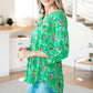 Lizzy Top in Emerald and Magenta Paisley
