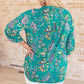 Lizzy Top in Emerald and Purple Paisley