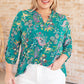Lizzy Top in Emerald and Purple Paisley