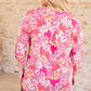 Lizzy Top in Hot Pink and Bubblegum Pink Ditsy Floral