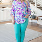 Lizzy Top in Lavender and Purple Brush Strokes