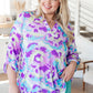 Lizzy Top in Lavender and Purple Brush Strokes