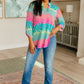Lizzy Top in Lavender and Team Leopard Stripe