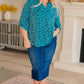 Lizzy Top in Mint Leopard