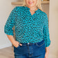 Lizzy Top in Mint Leopard