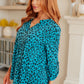 Lizzy Top in Mint Leopard