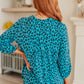 Lizzy Top in Mint Leopard