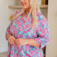 Lizzy Top in Mint and Pink Floral