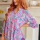 Lizzy Top in Mint and Pink Floral
