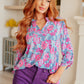 Lizzy Top in Mint and Pink Floral