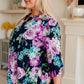 Lizzy Top in Navy and Purple Floral